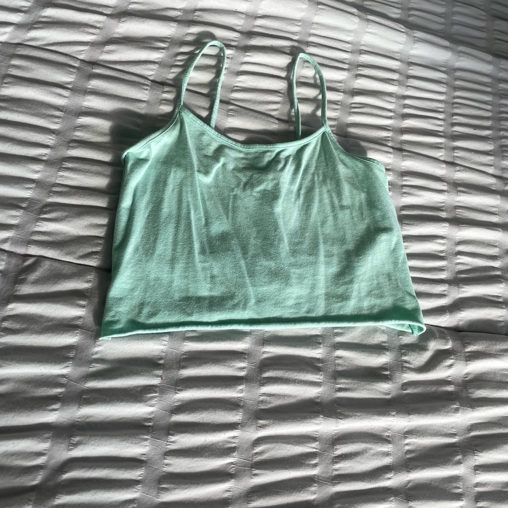 Teal crop top
